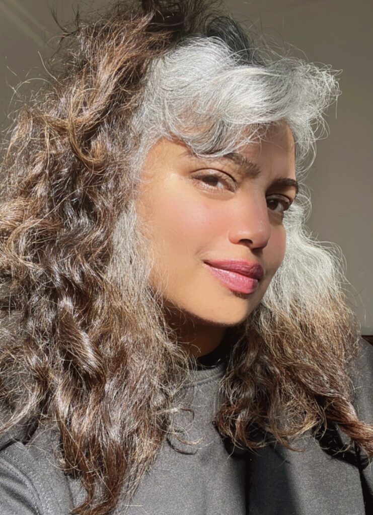 grey hair scalp routine